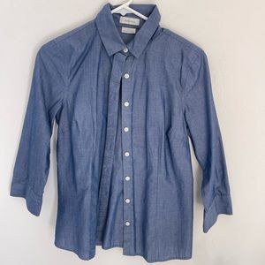 VAN HEUSEN Button Down Business Casual Shirt Size Small Petite